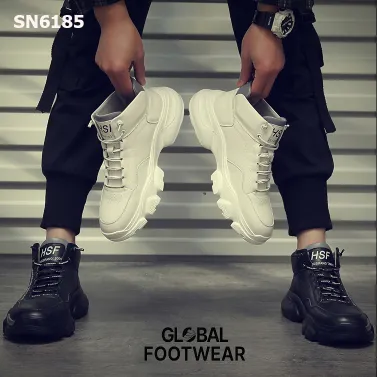 Genuine leather korean style white sneaker