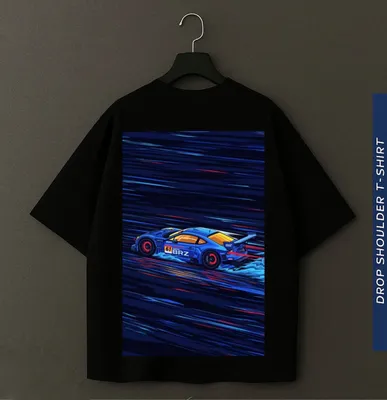 PREMIUM RACING CAR DROP SHOLDER T SHIRT 