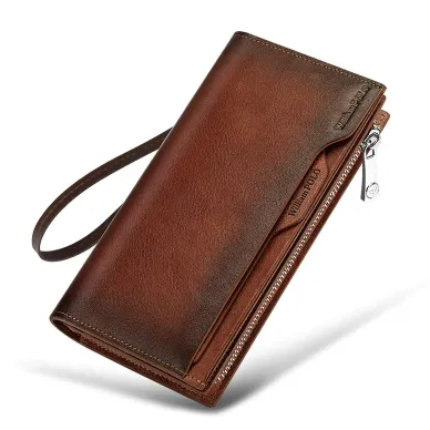 GENUINE LEATHER LUXURY LONG WALLET GB-WP1566Br