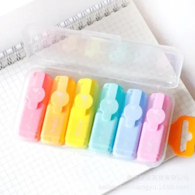 6pcs Mini Highlighter Pen Box (1 Box) 