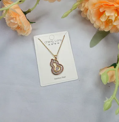 Dainty White Stone Chain Necklace 