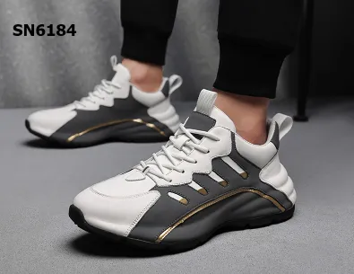 Quality fashionable leather sneakers shoes