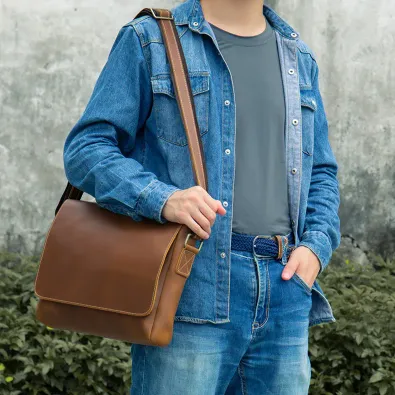 GENUINE LEATHER CROSS BODY BAG GB-MR6011Br