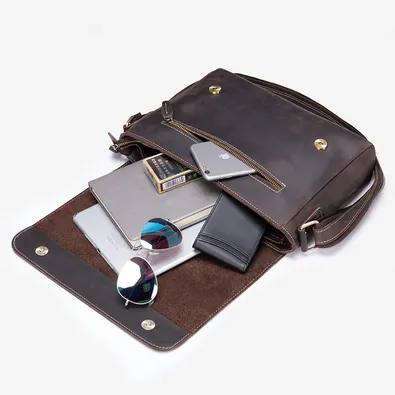 GENUINE LEATHER CROSS BODY BAG MR6011DC