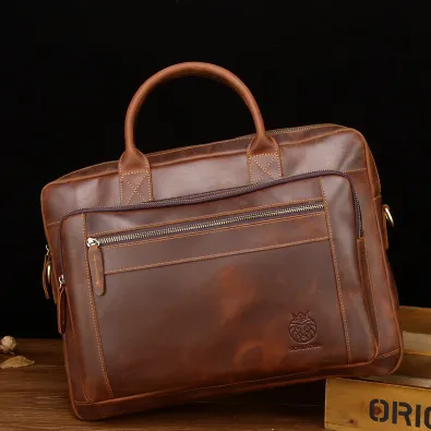 GENUINE LEATHER SPACIOUS BRIEFCASE BAG GB-ST8605