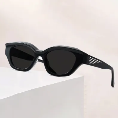 AMERICAN STYLE IRREGULAR CAT-EYE SUNGLASSES GB-6040BGY