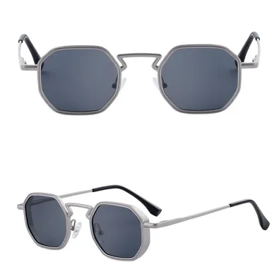 HIGH-END METAL SLINGSHOT TEMPLE SUNGLASSES GB-8283s