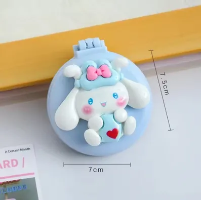 Cute Cartoon Design Compact Mirror And Comb