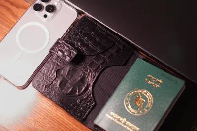 Passport Holder Black 