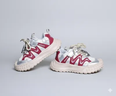 Warrior Kids’ Red & Silver Sport Sneakers