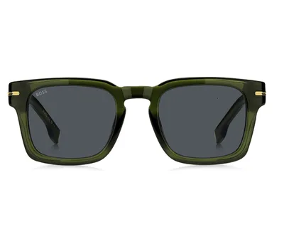 BOSS GREEN-ACETATE SUNGLASSES WITH GOLD-TONE HARDWARE