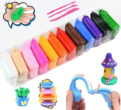 12 Color DIY Molding Magic Clay with Tools