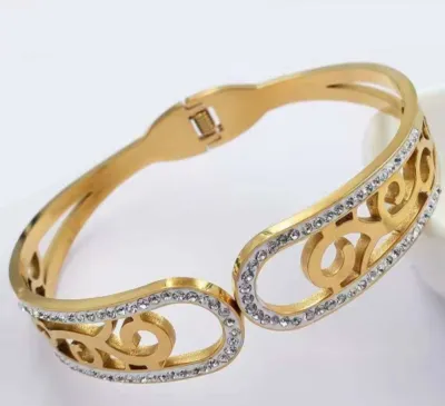 Vintage Classy Stone Bangle Bracelet 