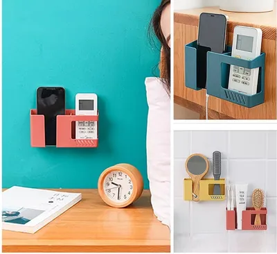 Mobile Phone and Remote Holder Wall Mount (1 Pc)