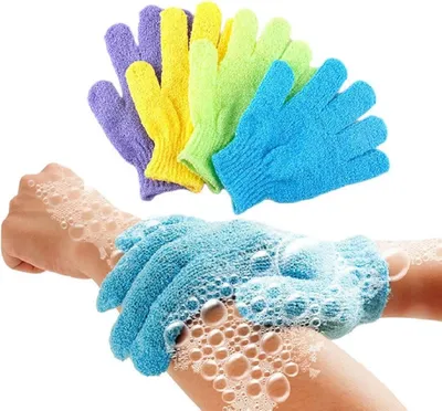 Bath & Shower Exfoliating Bath Gloves (1 Pair)