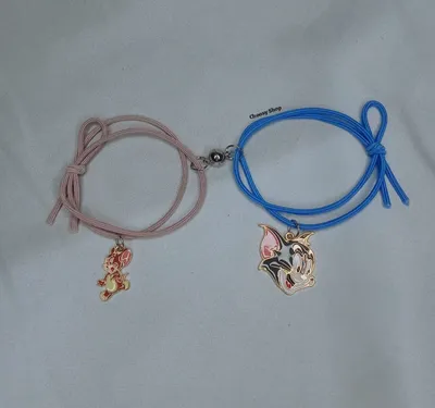 Tom & Jerry Rope Design Magnet Couple Bracelet ( 2Pc )