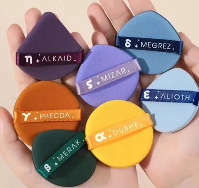 Different Colour Make Up Puff Set (7 Pc)