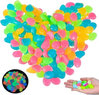 Glow Rocks Colored Luminous Radium Stones (100 pcs)