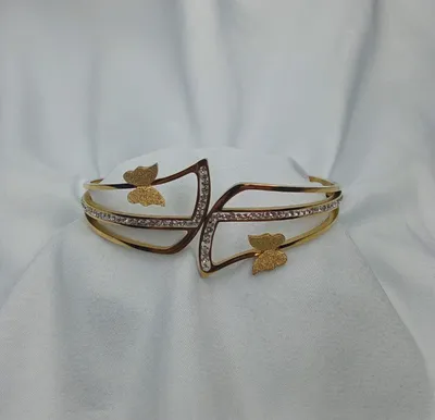  Gold Plated Crystal Studded Butterfly Bracelet
