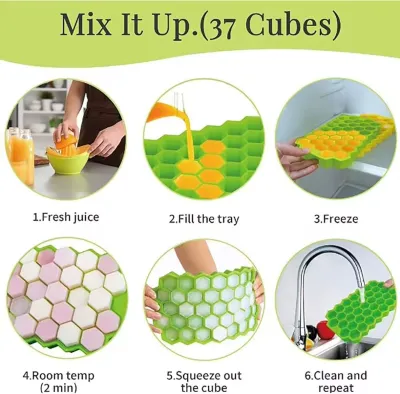 37 Grids Silicone Honeycomb Ice Cube Tray 