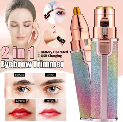 2 In 1 Rechargeable Electric Eyebrow & Hair Remover Trimmer