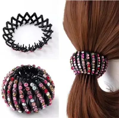 Crystal Retractable Ponytail Holder Hair Clips (1 pc)