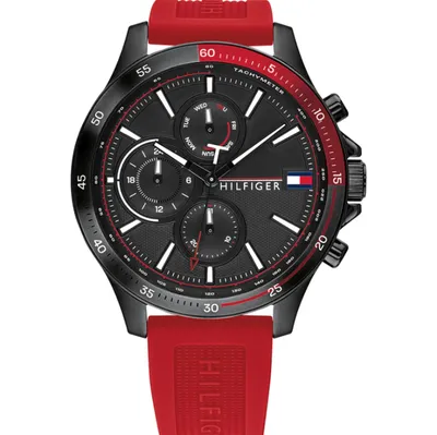 Tommy Hilfiger - Men’s Quartz Silicone Strap Black
