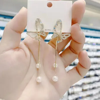 Butterfly Design Stunning Long Earrings