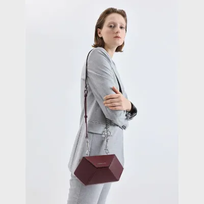 Charles&Keith Demi Chain Handle Hexagon bag
