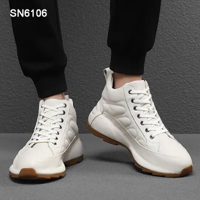Genuine Leather Height Increasing Sneakers