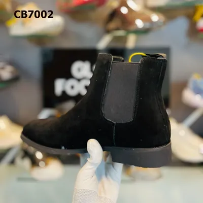 Leather Pointed Toe velvet Chelsea Boots stk