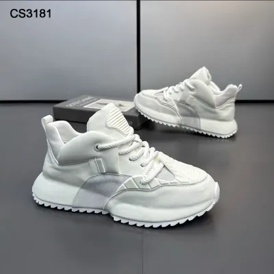 Deodorized High Sports Shoes Wear Resistant WHITE & GREEN