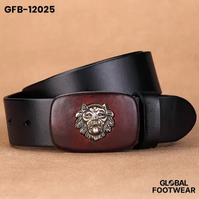 First layer cowhide alloy leather smooth buckle casual belt