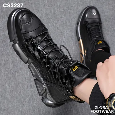 Thick Soles Leather Men's  Casual Trendy Shoes 