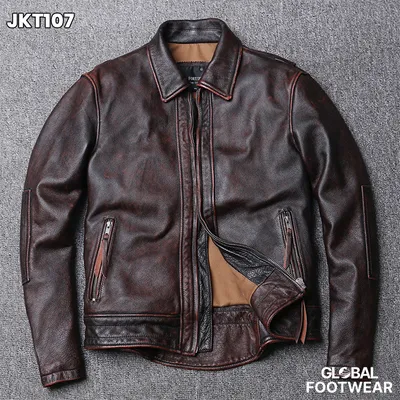 Armitage  Red Brown Vintage Leather Men's Tuxedo Jacket