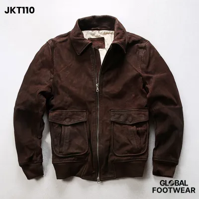 Top layer cattle A1 Air flight suit  leather jacket