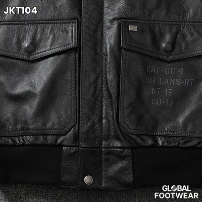 American Style Embroidery Pure First Layer Cowhide Leather Jacket