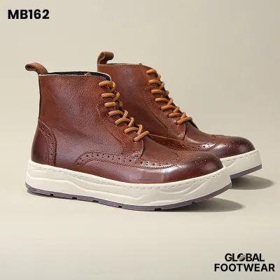 Genuine Leather Korean style British style Carved Martin Boots