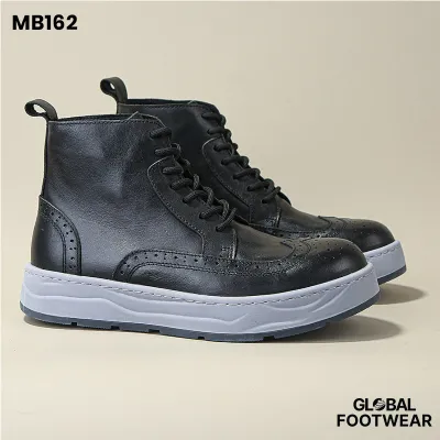Genuine Leather Korean style British style Carved Martin Boots