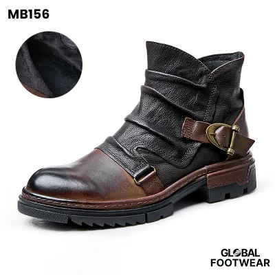 Men's British Style Short Retro Cowboy Martin Boots