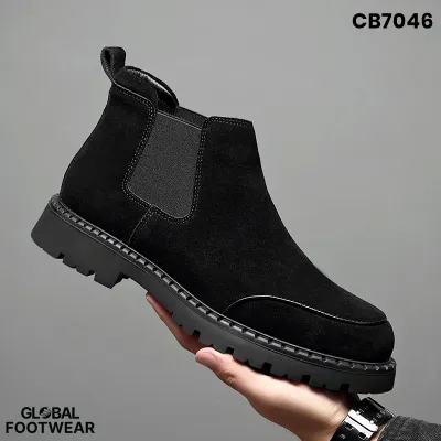 Men's suede frosted mid-cut desert Chelsea boots