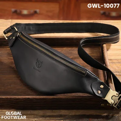 Retro Crazy Horse Cowhide Men's Waist Bag
