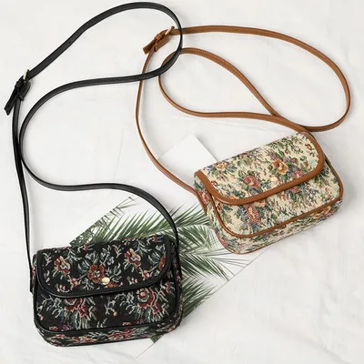 Retro Fabric Messenger Bag