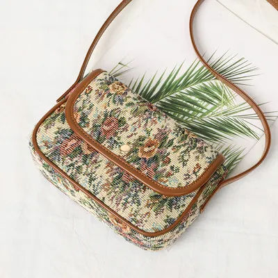 Retro Fabric Messenger Bag