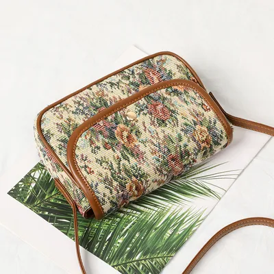 Retro Fabric Messenger Bag