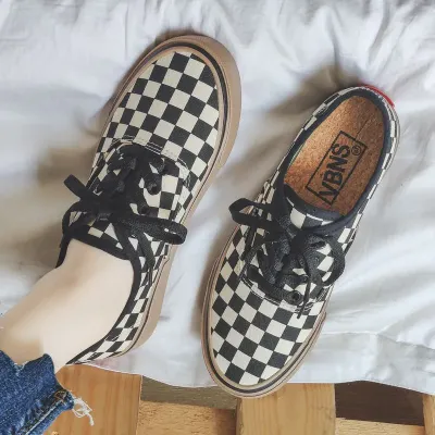 Plaid Canvas Shoes