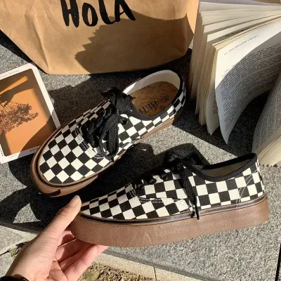 Plaid Canvas Shoes