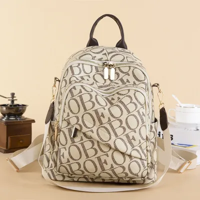 Retro Letter Printed Backpack