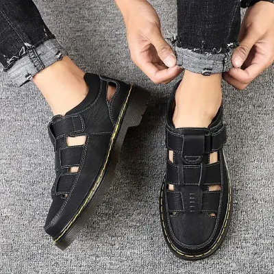 Xenno BLACK GEM SANDAL (GENUINE LEATHER)