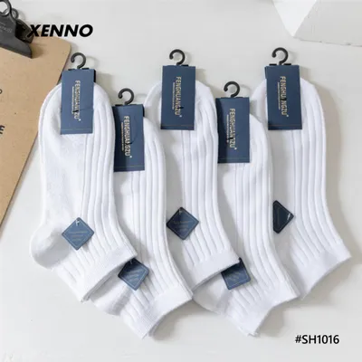 PURE COTTON BREATHABLE MEN’S WHITE SOCKS